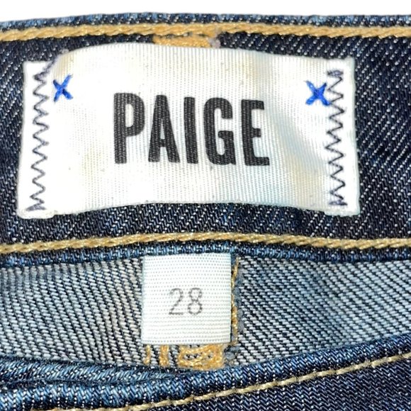 PAIGE Jimmy Jimmy Short Denim Jean 3" Cut off‎ Cuffed Shorts Size 28 - Picture 6 of 7